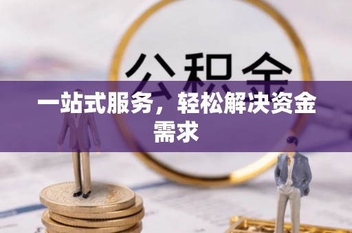 将军一站式服务，轻松解决资金需求